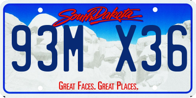 SD license plate 93MX36