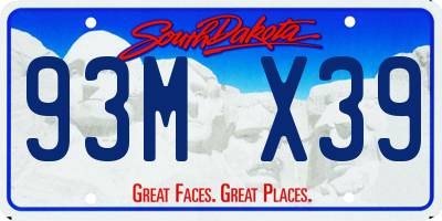 SD license plate 93MX39