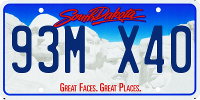 SD license plate 93MX40