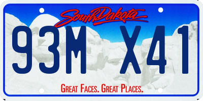 SD license plate 93MX41