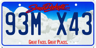 SD license plate 93MX43