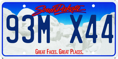 SD license plate 93MX44