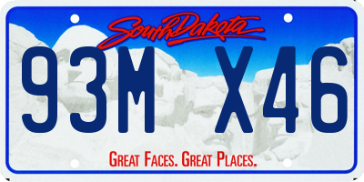 SD license plate 93MX46