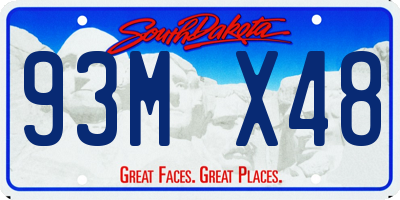 SD license plate 93MX48