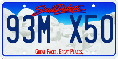 SD license plate 93MX50