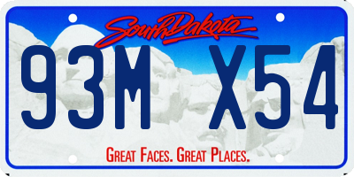 SD license plate 93MX54