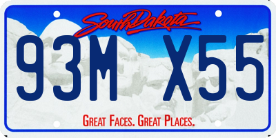 SD license plate 93MX55