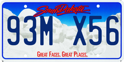 SD license plate 93MX56