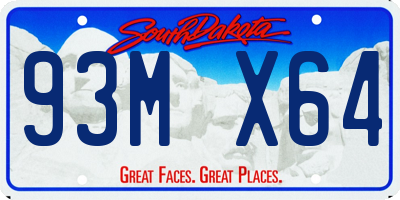 SD license plate 93MX64