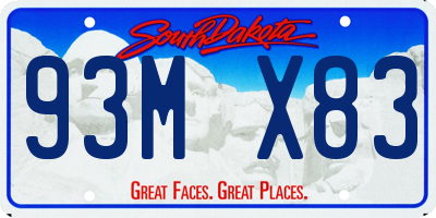 SD license plate 93MX83