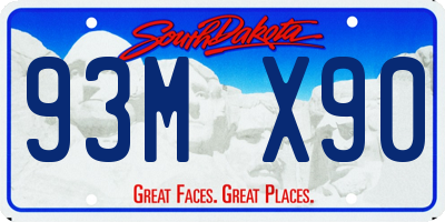 SD license plate 93MX90