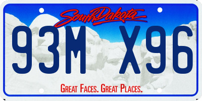 SD license plate 93MX96