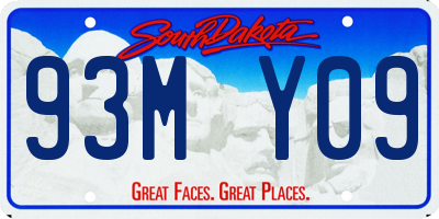 SD license plate 93MY09