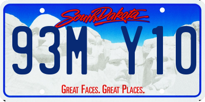 SD license plate 93MY10