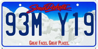 SD license plate 93MY19