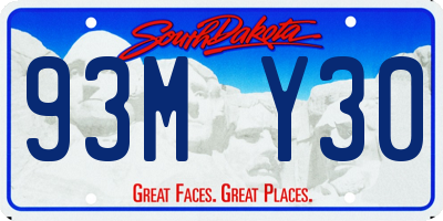 SD license plate 93MY30