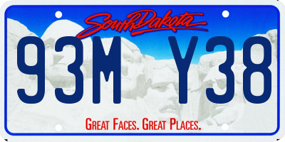 SD license plate 93MY38