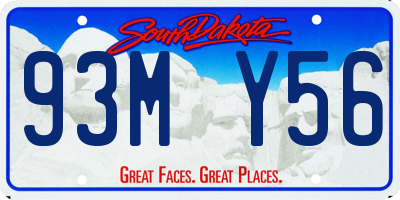 SD license plate 93MY56