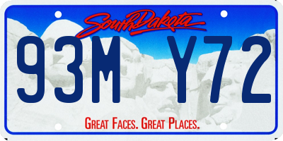 SD license plate 93MY72