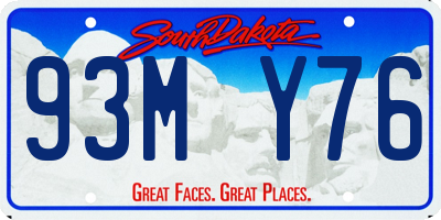 SD license plate 93MY76