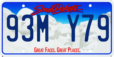 SD license plate 93MY79