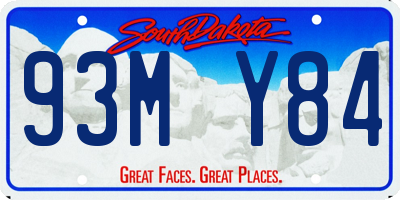 SD license plate 93MY84