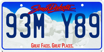 SD license plate 93MY89