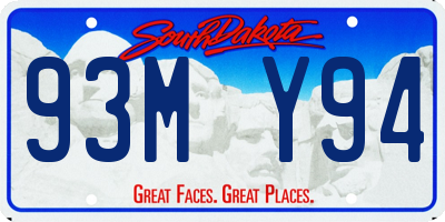 SD license plate 93MY94