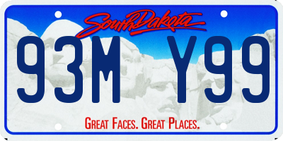 SD license plate 93MY99