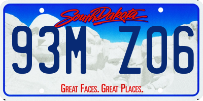 SD license plate 93MZ06