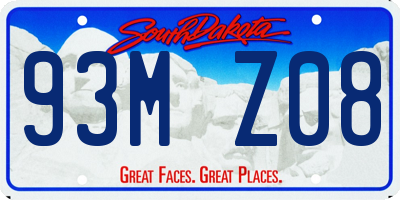SD license plate 93MZ08