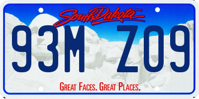 SD license plate 93MZ09