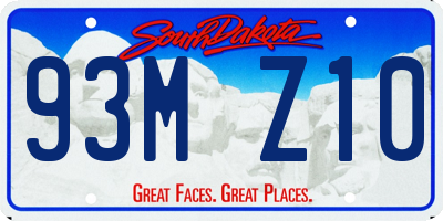 SD license plate 93MZ10
