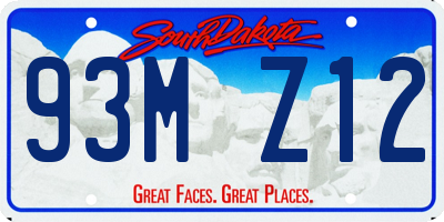 SD license plate 93MZ12