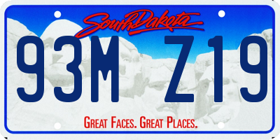 SD license plate 93MZ19