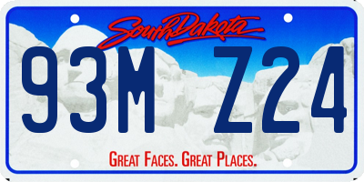 SD license plate 93MZ24