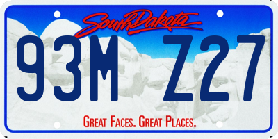SD license plate 93MZ27