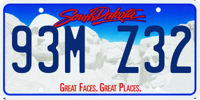 SD license plate 93MZ32