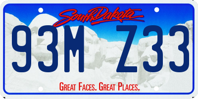 SD license plate 93MZ33
