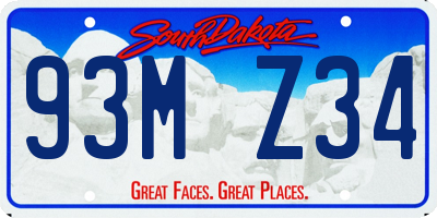 SD license plate 93MZ34