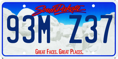 SD license plate 93MZ37