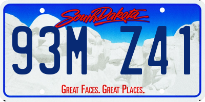 SD license plate 93MZ41