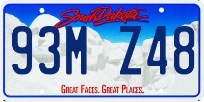 SD license plate 93MZ48