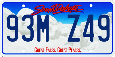 SD license plate 93MZ49