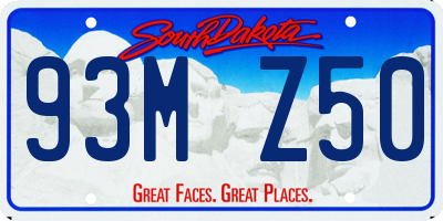 SD license plate 93MZ50