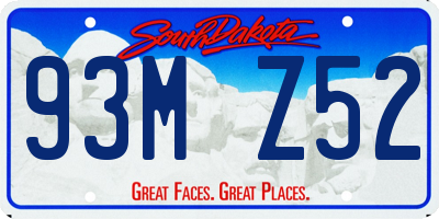 SD license plate 93MZ52