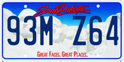 SD license plate 93MZ64