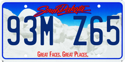 SD license plate 93MZ65