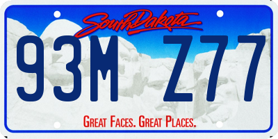 SD license plate 93MZ77