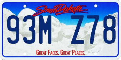 SD license plate 93MZ78